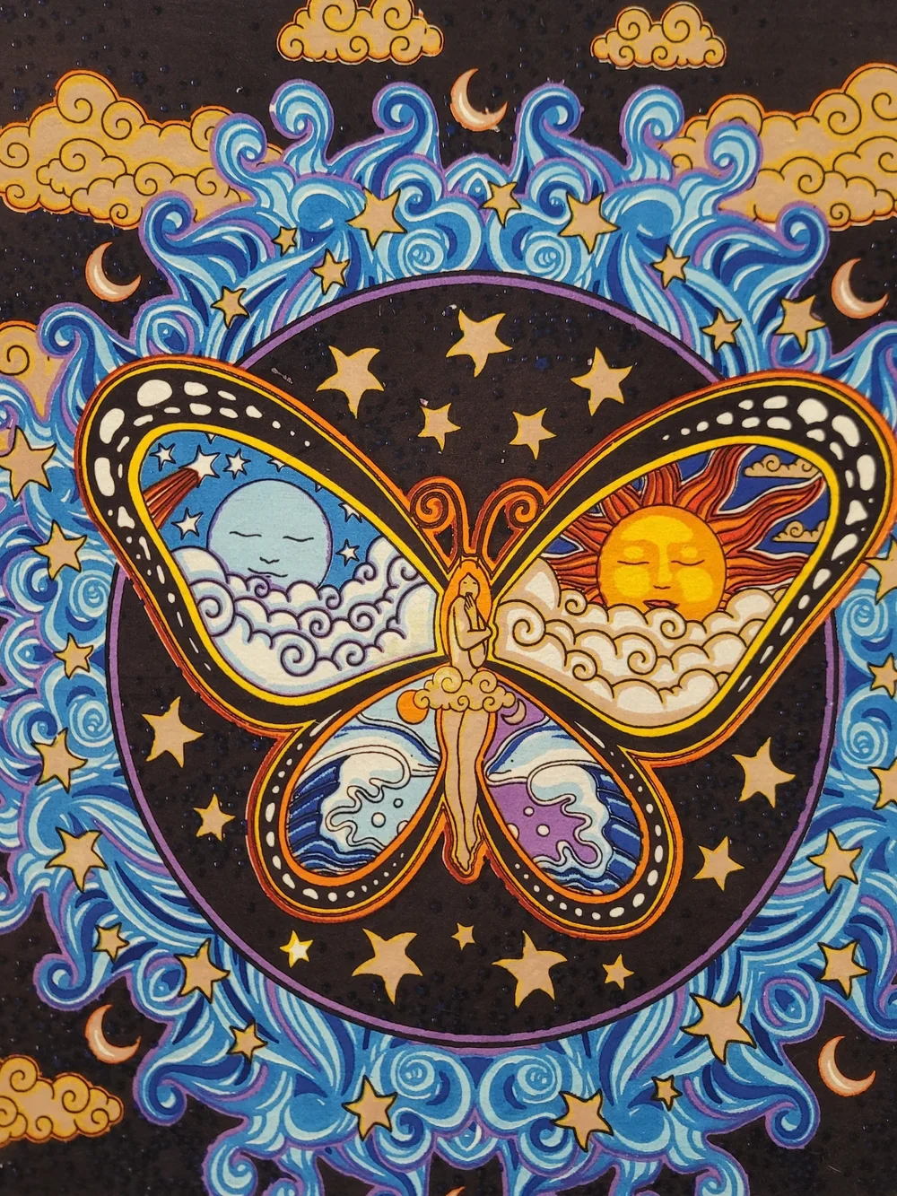 3D Dan Morris Nymph Tapestry  Mythical Butterfly Celestrial